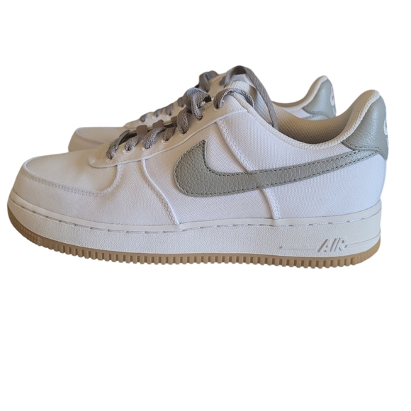 Nike Air Force 1 Light Bone White Canvas Sneaker, Size 9 DZ3637-900 - Picture 5 of 16